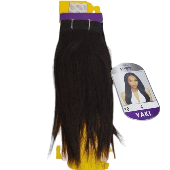 NWT 2 Outre Premium Purple Pack 100% Human Hair Yaki Weave Brown Extension - Picture 7 of 15